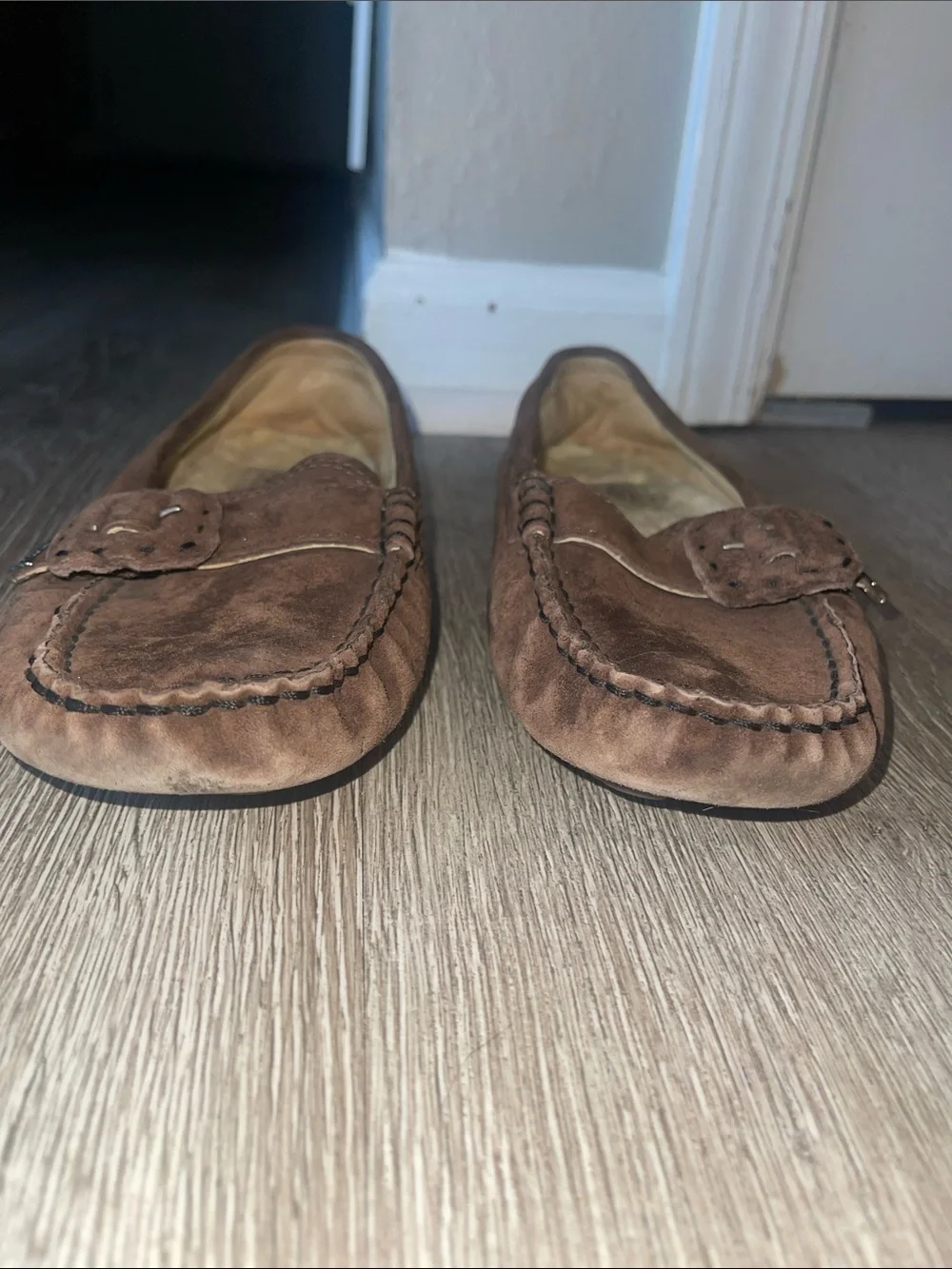 UGG Shealing Lined Suede Thelma Loafers Drivers Comfort Warmth Brown Size 8.5